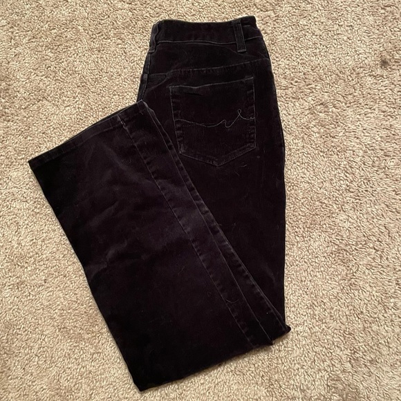 Mid-Rise Black Corduroy Pants - Picture 3 of 3